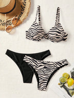Conjunto Biquíni 3 Peças Zebrado Costa Selvagem com Amarração nas Costas — fotografia 9 | Mar & Pérola