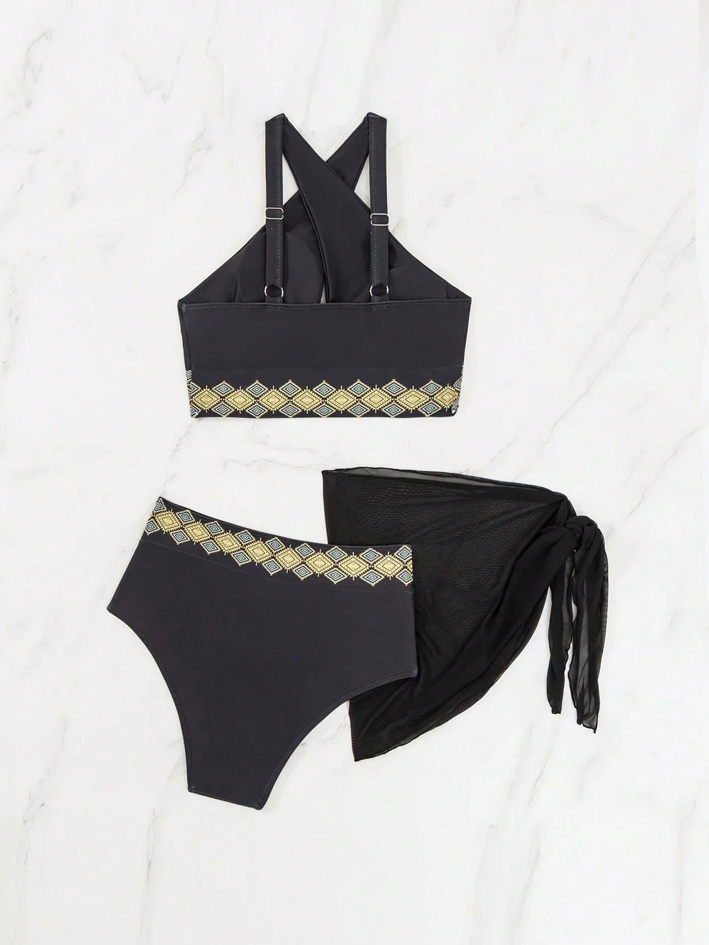 Conjunto Biquíni 3 Peças Ziguezague Brisa da Costa com Saia — fotografia 7 | Mar & Pérola