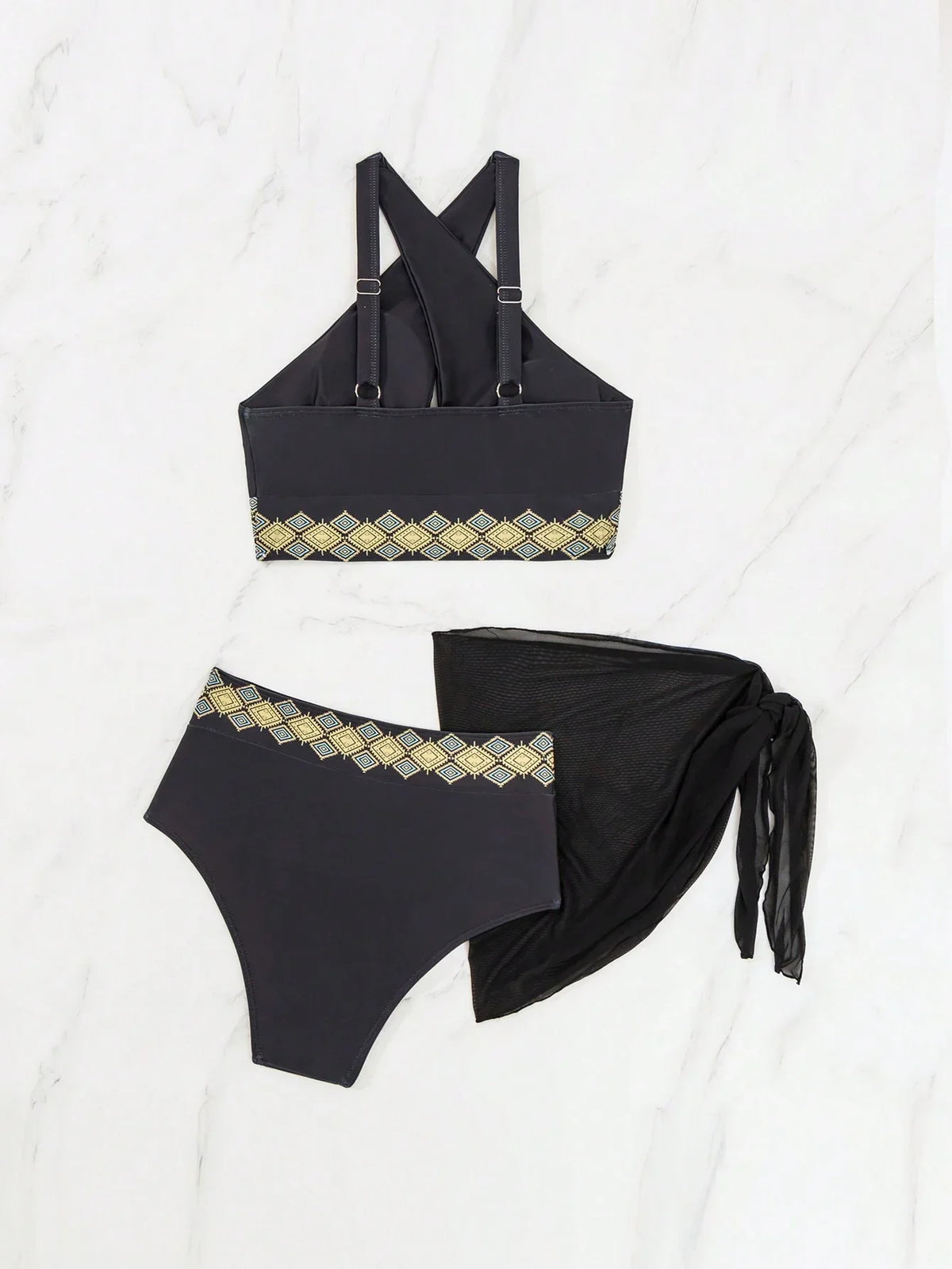 Conjunto Biquíni 3 Peças Ziguezague Brisa da Costa com Saia — fotografia 7 | Mar & Pérola