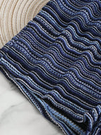 Conjunto Biquíni Boho Capa Crochê 3 Peças Listrado