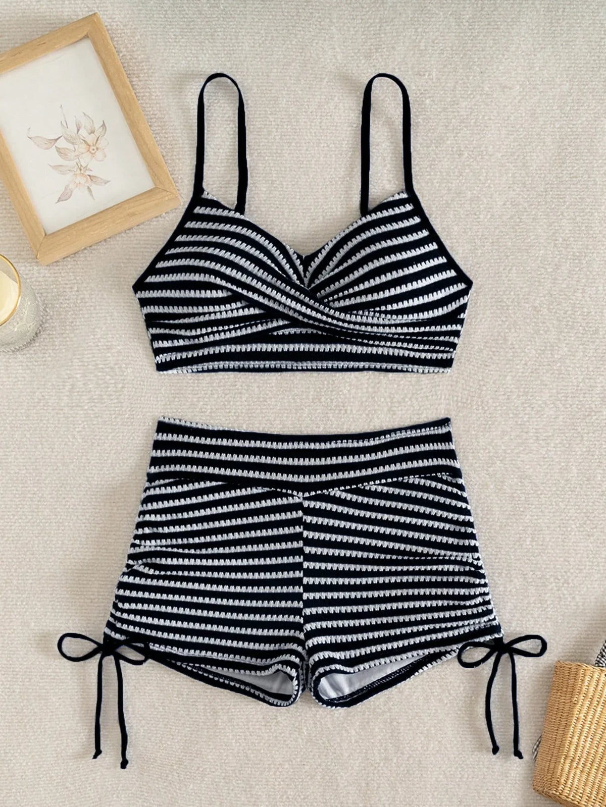 Conjunto Biquíni Fivela Amarração Caleçon Cordão