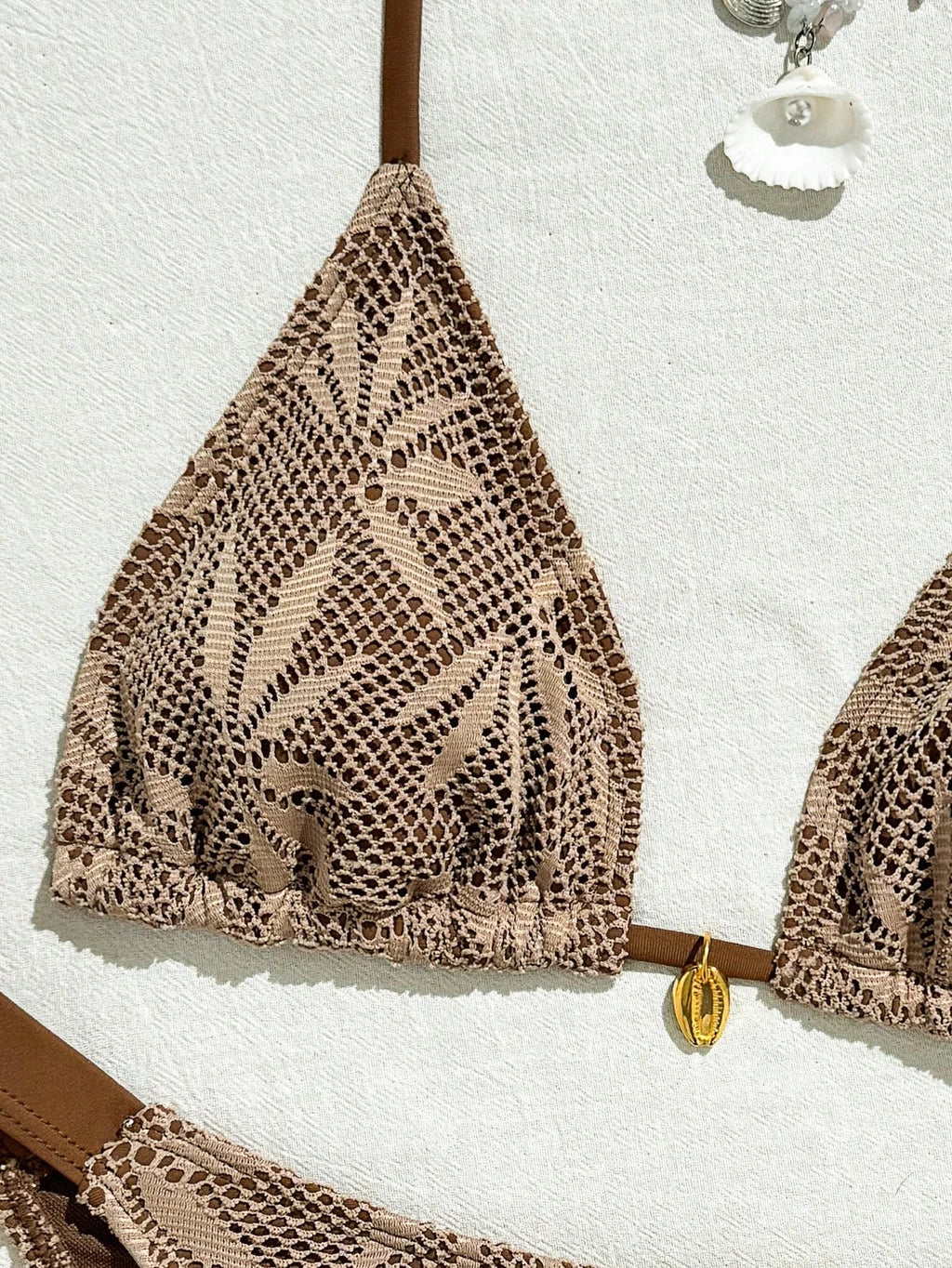 Conjunto Biquíni Floral Botões Calça Longa