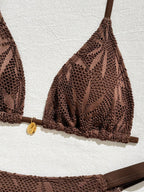 Conjunto Biquíni Floral Botões Calça Longa
