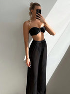 Conjunto de Biquíni 3 Peças Elegante Enseada com Calça de Cobertura — fotografia 1 | Mar & Pérola
