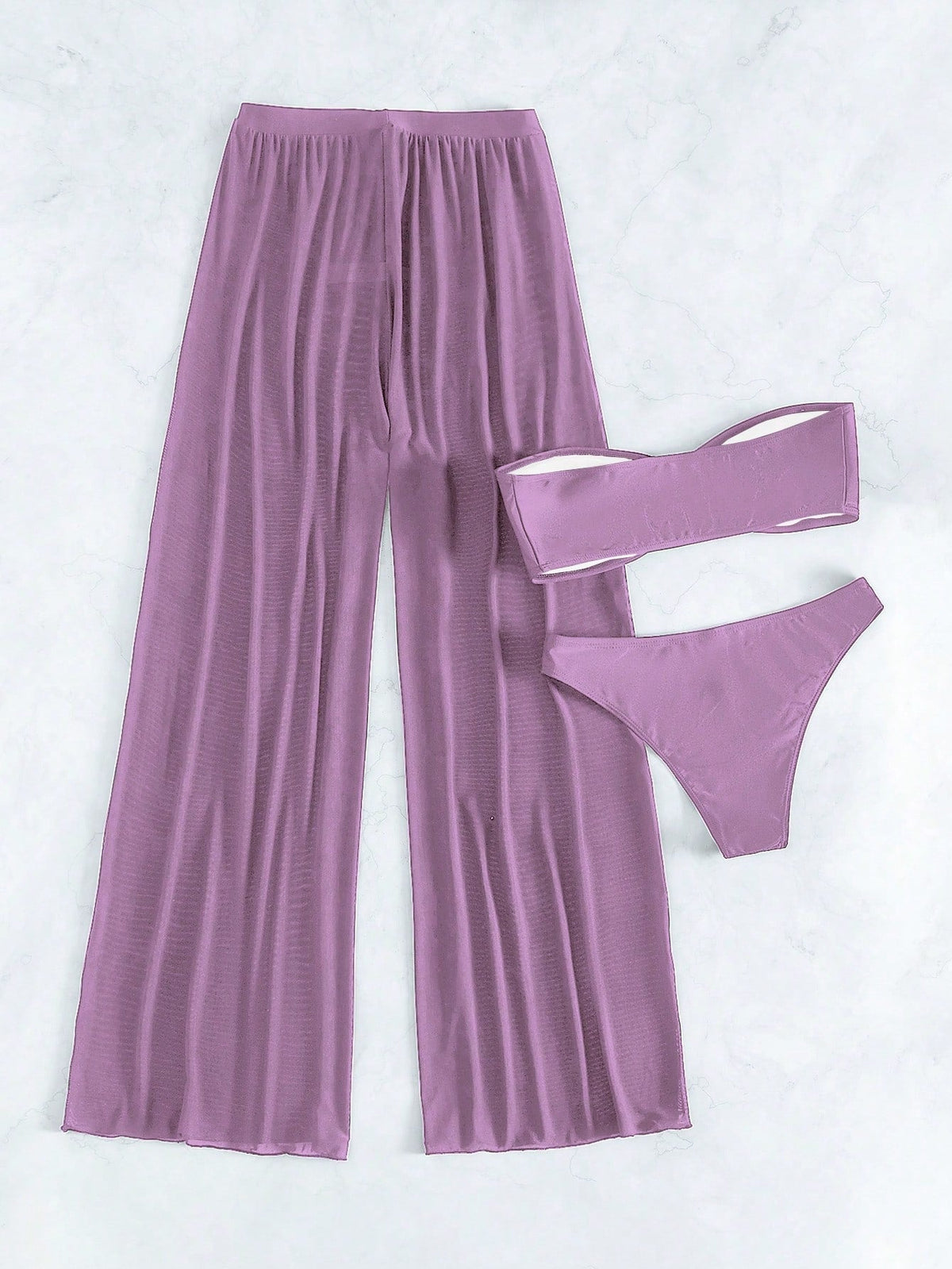 Conjunto de Biquíni 3 Peças Elegante Enseada com Calça de Cobertura — fotografia 6 | Mar & Pérola