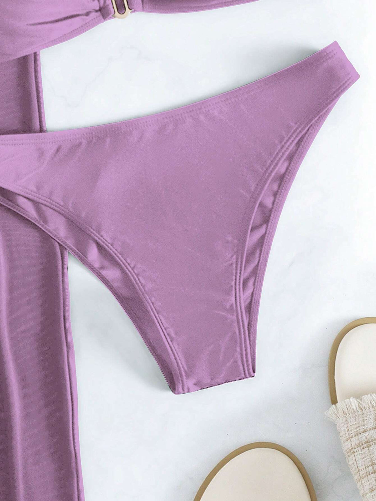 Conjunto de Biquíni 3 Peças Elegante Enseada com Calça de Cobertura — fotografia 7 | Mar & Pérola
