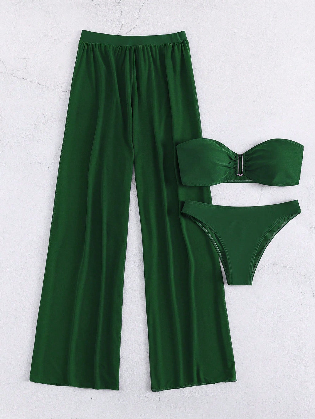 Conjunto de Biquíni 3 Peças Elegante Enseada com Calça de Cobertura — fotografia 13 | Mar & Pérola