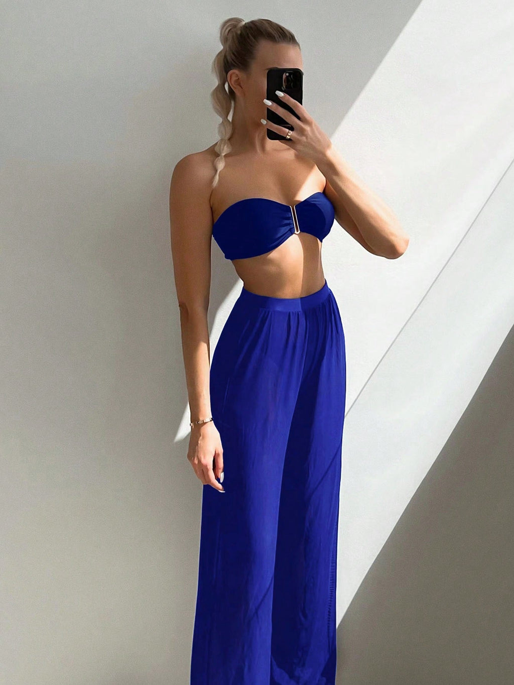 Conjunto de Biquíni 3 Peças Elegante Enseada com Calça de Cobertura — fotografia 14 | Mar & Pérola