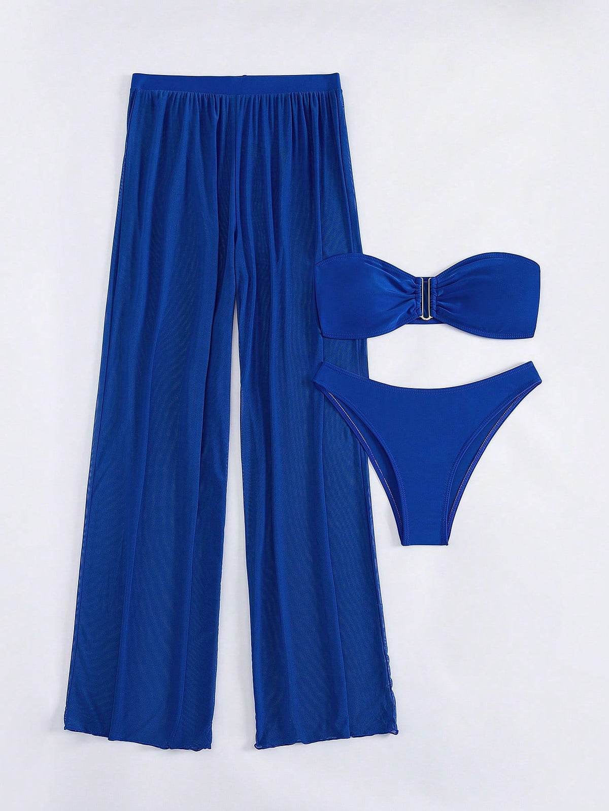 Conjunto de Biquíni 3 Peças Elegante Enseada com Calça de Cobertura — fotografia 15 | Mar & Pérola