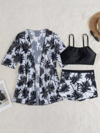 Conjunto de Biquíni 3 Peças Estampa Tropical Ilha Tropical — fotografia 3 | Mar & Pérola