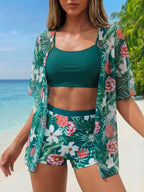 Conjunto de Biquíni 3 Peças Estampa Tropical Ilha Tropical — fotografia 10 | Mar & Pérola