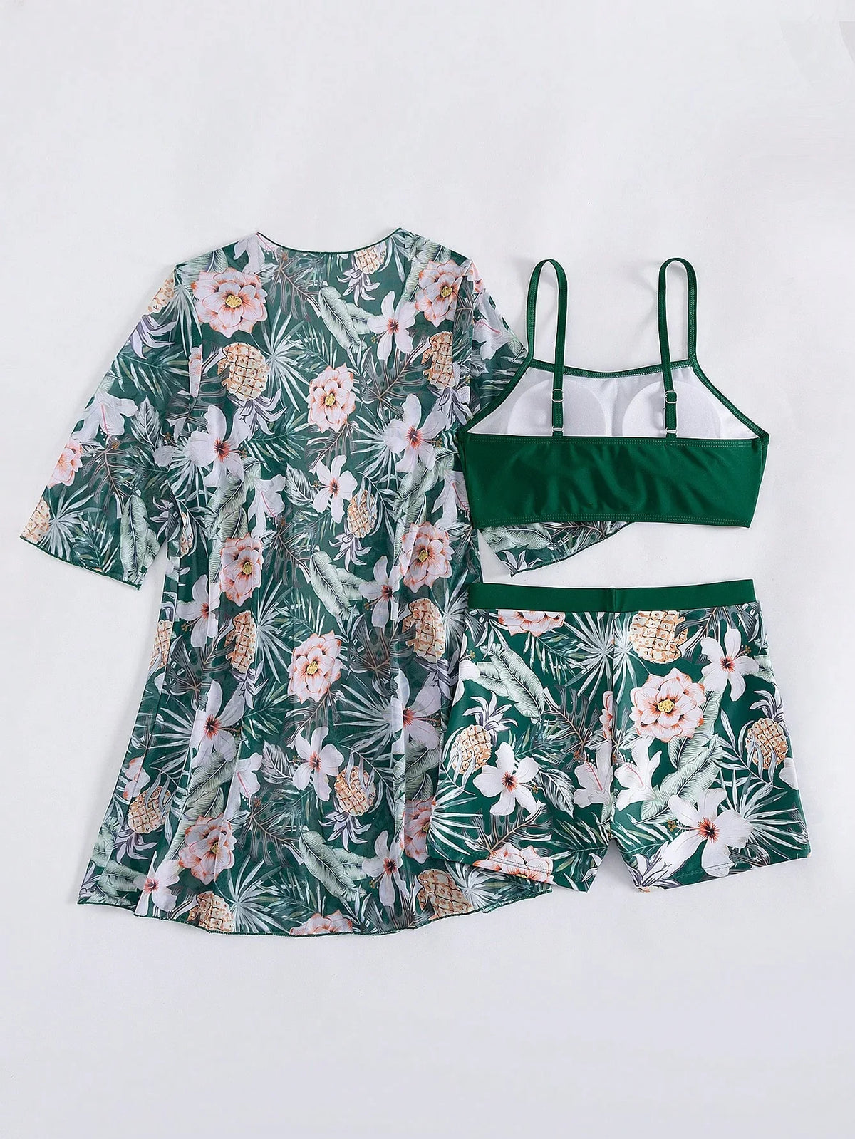 Conjunto de Biquíni 3 Peças Estampa Tropical Ilha Tropical — fotografia 35 | Mar & Pérola
