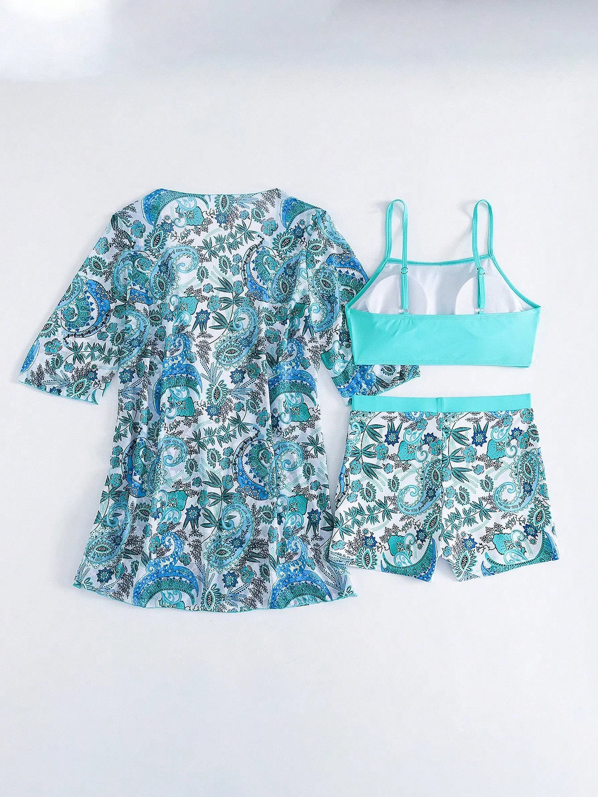 Conjunto de Biquíni 3 Peças Estampa Tropical Ilha Tropical — fotografia 38 | Mar & Pérola