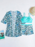 Conjunto de Biquíni 3 Peças Estampa Tropical Ilha Tropical — fotografia 39 | Mar & Pérola