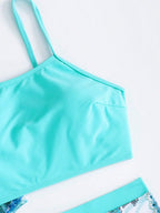 Conjunto de Biquíni 3 Peças Estampa Tropical Ilha Tropical — fotografia 42 | Mar & Pérola