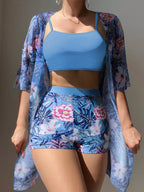 Conjunto de Biquíni 3 Peças Estampa Tropical Ilha Tropical — fotografia 51 | Mar & Pérola
