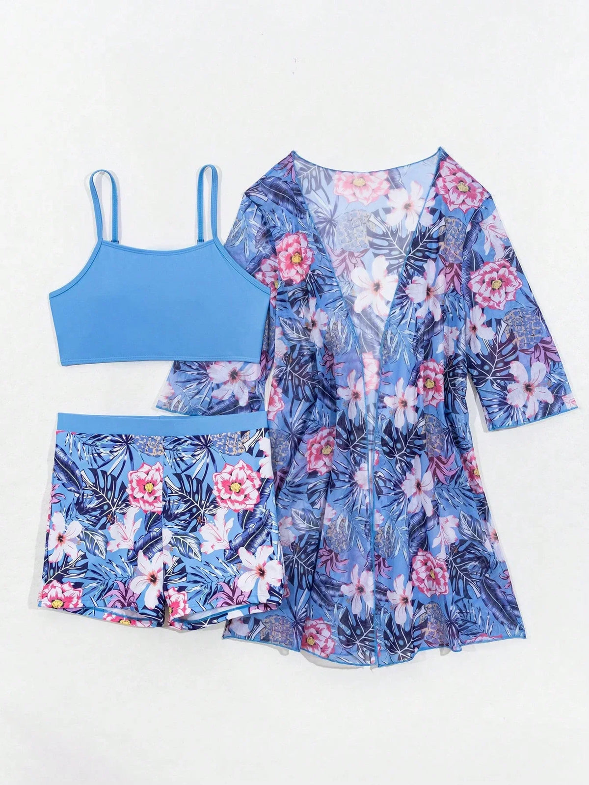 Conjunto de Biquíni 3 Peças Estampa Tropical Ilha Tropical — fotografia 56 | Mar & Pérola