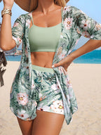 Conjunto de Biquíni 3 Peças Estampa Tropical Ilha Tropical — fotografia 64 | Mar & Pérola