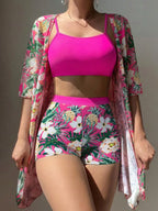 Conjunto de Biquíni 3 Peças Estampa Tropical Ilha Tropical — fotografia 69 | Mar & Pérola