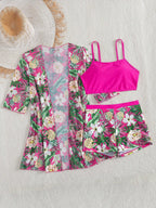 Conjunto de Biquíni 3 Peças Estampa Tropical Ilha Tropical — fotografia 74 | Mar & Pérola