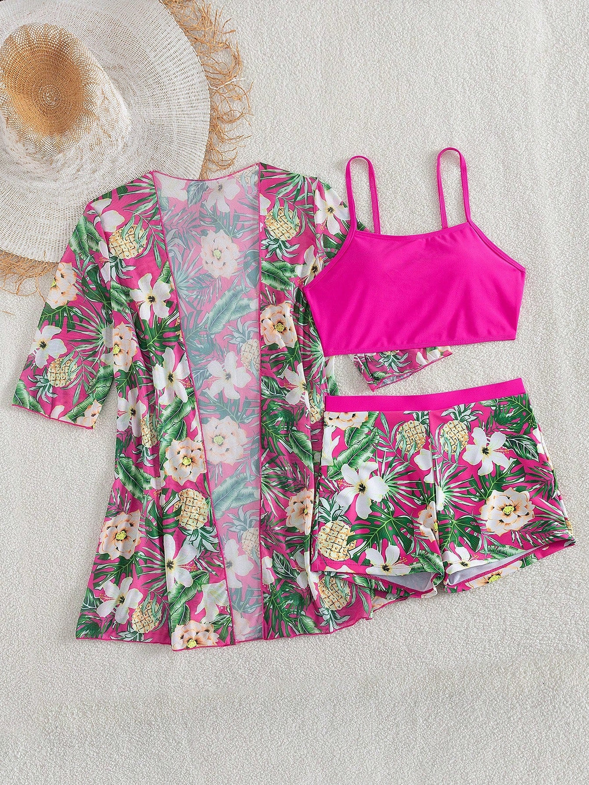 Conjunto de Biquíni 3 Peças Estampa Tropical Ilha Tropical — fotografia 74 | Mar & Pérola