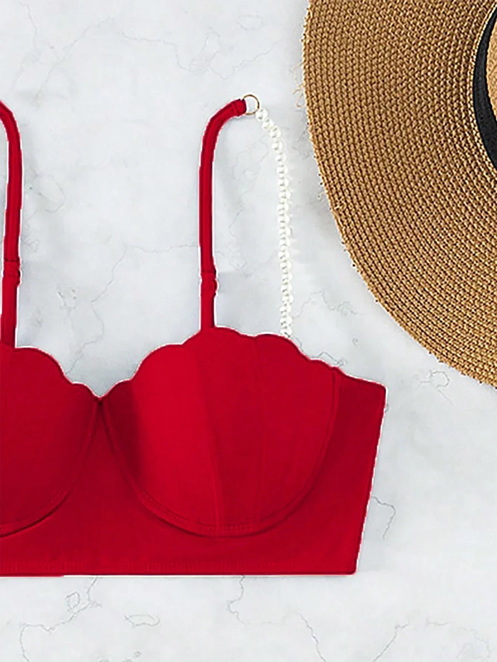 Conjunto de Biquíni 3 Peças Push-Up Maré de Verão com Saia Leque — fotografia 9 | Mar & Pérola