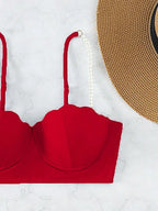Conjunto de Biquíni 3 Peças Push-Up Maré de Verão com Saia Leque — fotografia 9 | Mar & Pérola