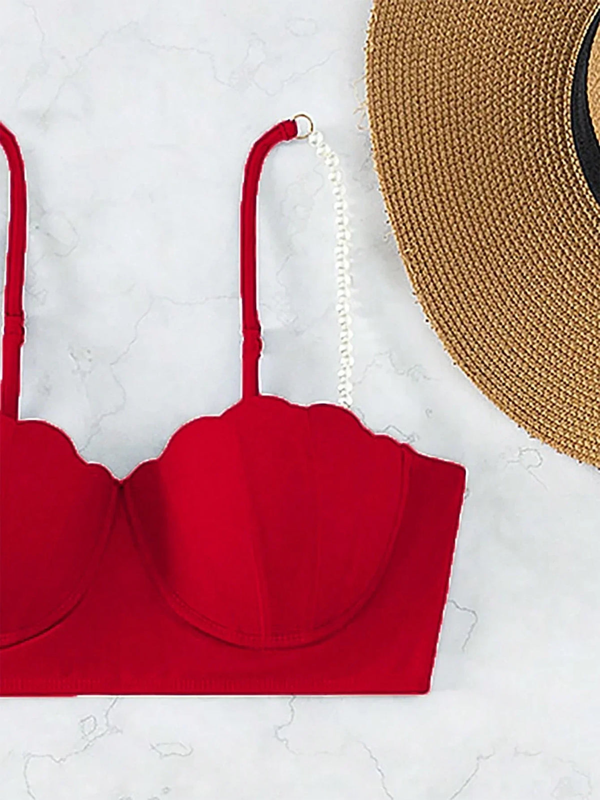 Conjunto de Biquíni 3 Peças Push-Up Maré de Verão com Saia Leque — fotografia 9 | Mar & Pérola
