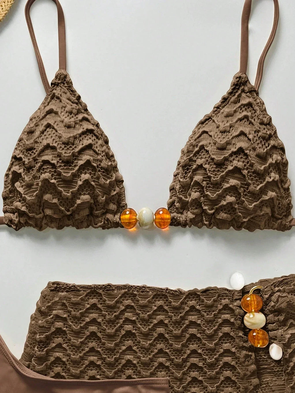 Conjunto de Biquíni 3 Peças Texturizado Textura da Maré com Saia — fotografia 9 | Mar & Pérola