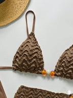 Conjunto de Biquíni 3 Peças Texturizado Textura da Maré com Saia — fotografia 11 | Mar & Pérola