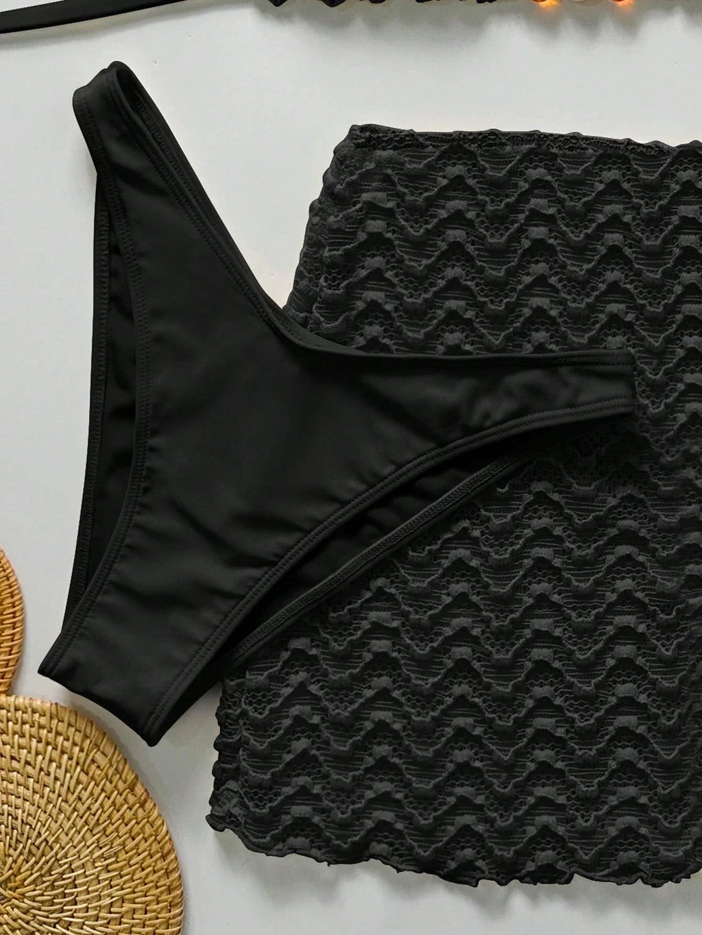 Conjunto de Biquíni 3 Peças Texturizado Textura da Maré com Saia — fotografia 15 | Mar & Pérola