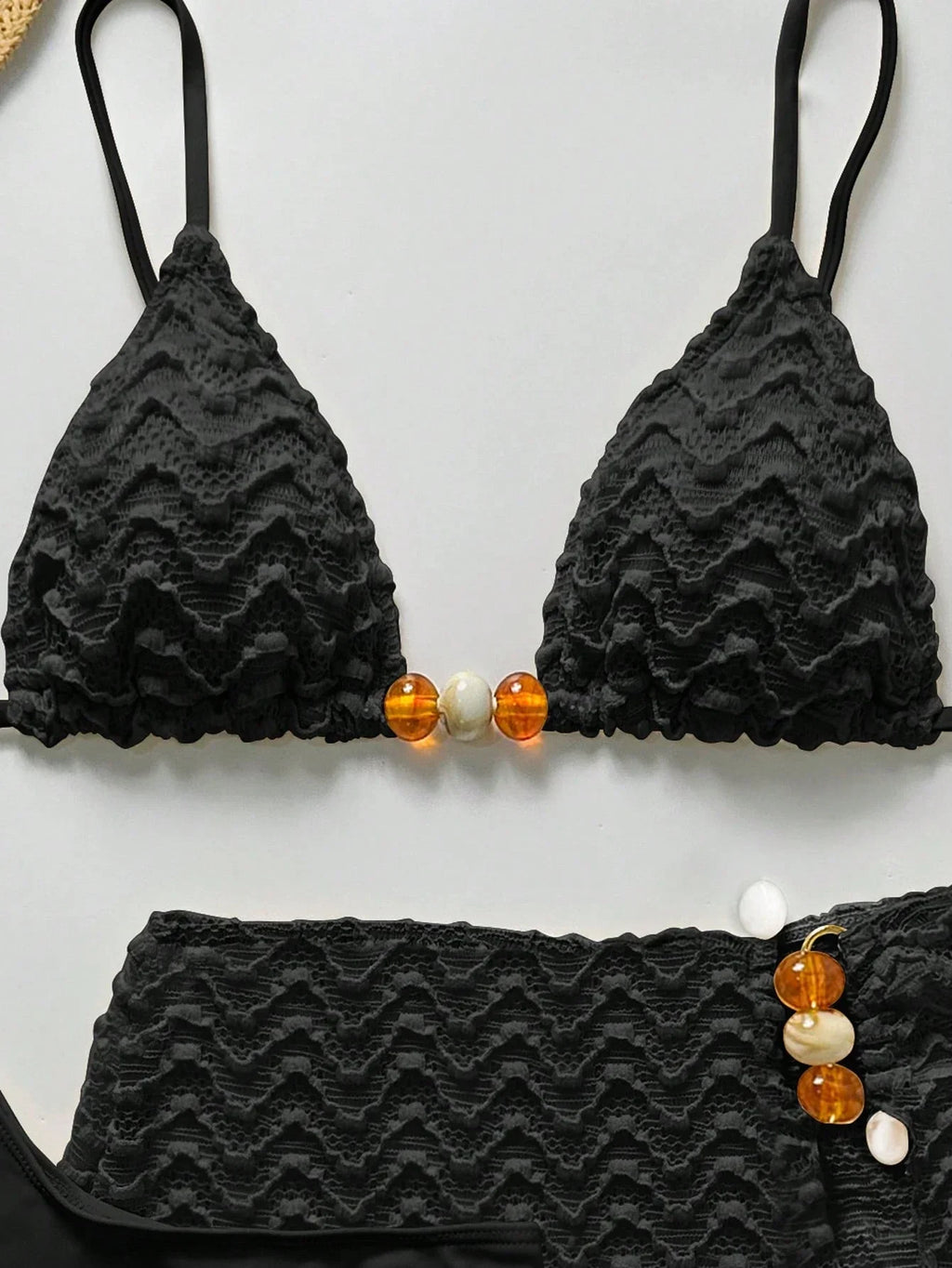 Conjunto de Biquíni 3 Peças Texturizado Textura da Maré com Saia — fotografia 16 | Mar & Pérola