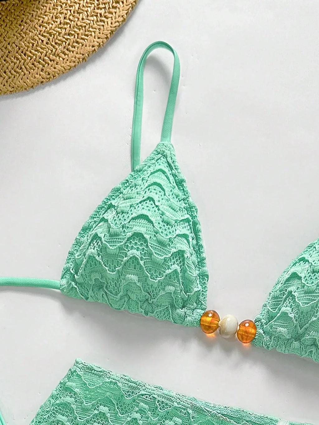 Conjunto de Biquíni 3 Peças Texturizado Textura da Maré com Saia — fotografia 34 | Mar & Pérola