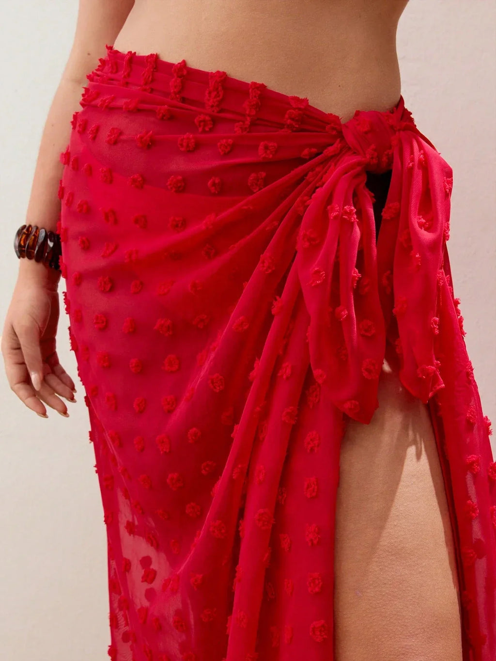 Conjunto de Biquíni Plus Size Bralette Vermelho