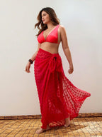 Conjunto de Biquíni Plus Size Bralette Vermelho