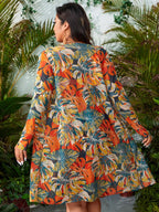 Conjunto de Biquíni Plus Size Torcido Tropical