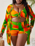 Conjunto Plus Size de Biquíni Estampa Total Brisa da Costa — fotografia 4 | Mar & Pérola