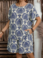 Conjunto Plus Size Estampa Total Costa do Sol com Bolso — fotografia 8 | Mar & Pérola