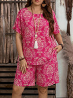 Conjunto Plus Size Estampa Total Costa do Sol com Bolso — fotografia 14 | Mar & Pérola