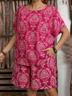 Conjunto Plus Size Estampa Total Costa do Sol com Bolso — fotografia 15 | Mar & Pérola