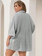 Conjunto Plus Size Listrado Lapela