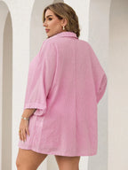 Conjunto Plus Size Listrado Lapela