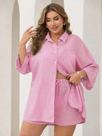 Conjunto Plus Size Listrado Lapela
