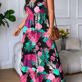 Macacão Plus Size Alças Finas Maré de Verão