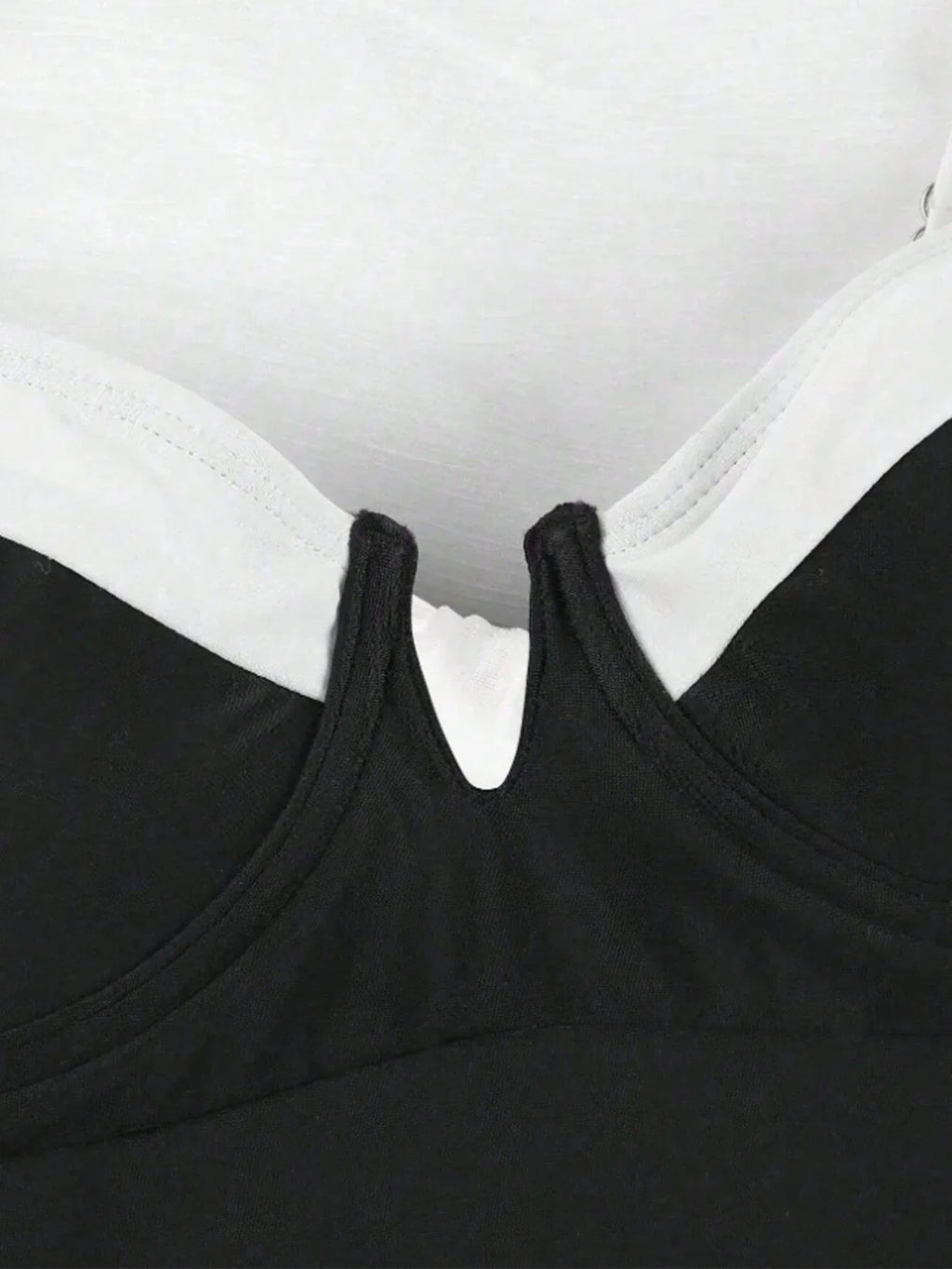 Maiô Alças Grossas Push-Up Cintura Contrastada