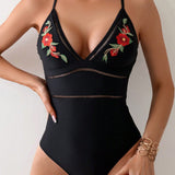 Maiô Floral Halter Flor de Maré