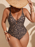 Maiô Plus Size Boho Recorte Lateral Nó