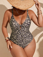 Maiô Plus Size Boho Recorte Lateral Nó