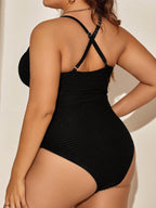 Maiô Plus Size Cabresto Brisa da Ilha com Nó Frontal — fotografia 5 | Mar & Pérola