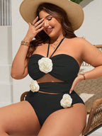 Maiô Plus Size Costa do Sol com Apliques de Flor — fotografia 5 | Mar & Pérola